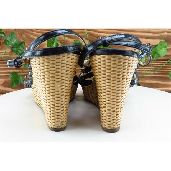 Glo Jeans Sz 8.5 M Black Strappy Synthetic‎ Women Sandals - Picture 5 of 7